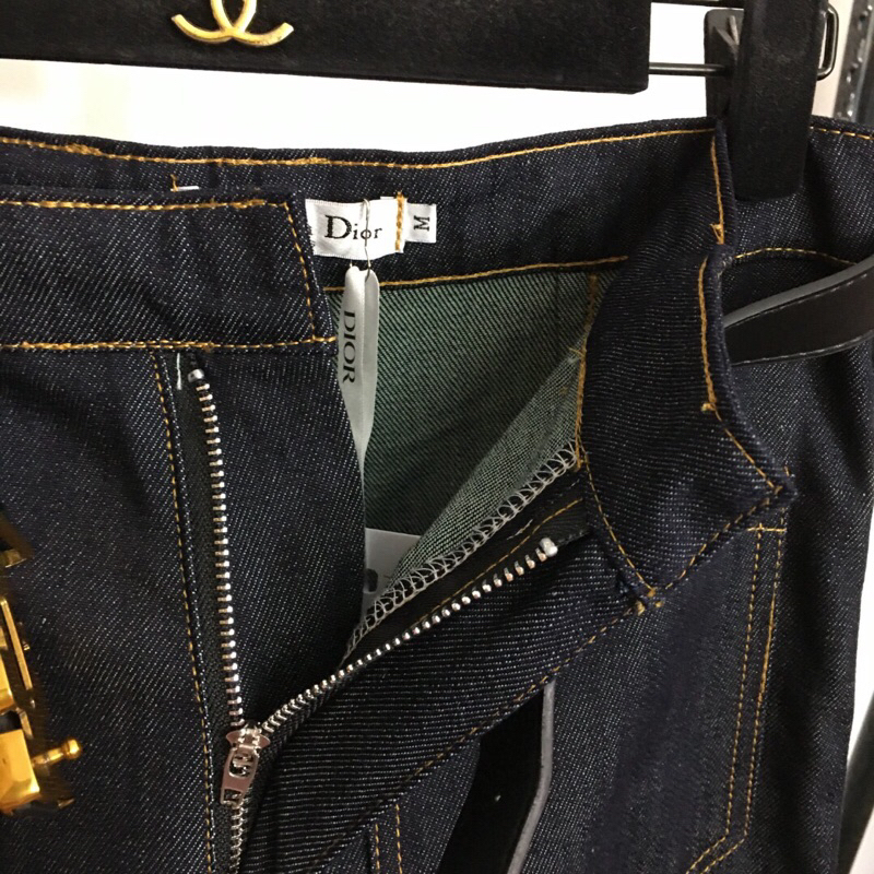 Quần jeans nữ ống rộng phối đai thắt eo phong cách CD cao cấp 2023