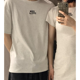 Áo đôi 1ESS3 𝐋𝐎𝐕𝐄 𝐅𝐎𝐑𝐄𝐕𝐄𝐑 𝐒𝐄𝐓 dáng xuông basic 2 màu đen và tiêu xám