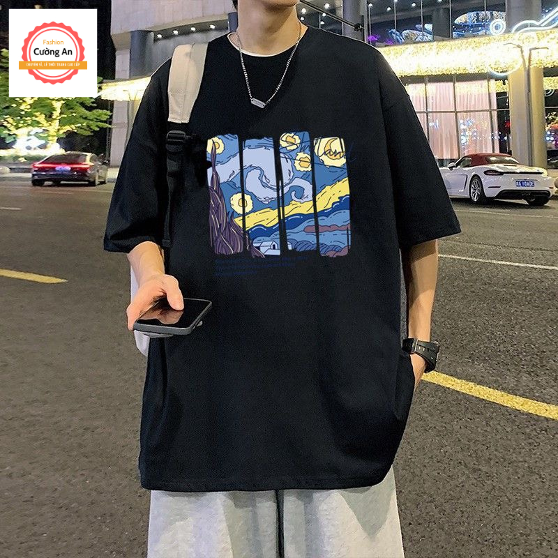 Áo thun nam, áo phông nam tay ngắn, tay lỡ cổ tròn chất cotton dày dặn thoáng mát  ATN010 - Cường An Fashion