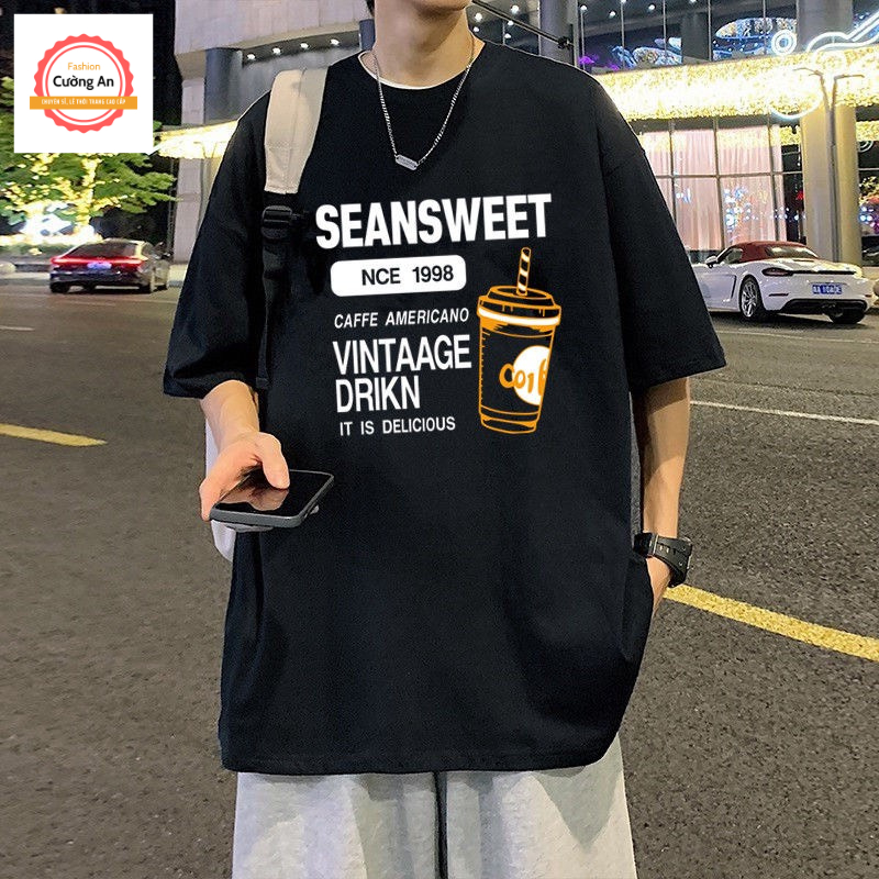 Áo thun nam, áo phông nam tay ngắn, tay lỡ cổ tròn chất cotton dày dặn thoáng mát  ATN010 - Cường An Fashion