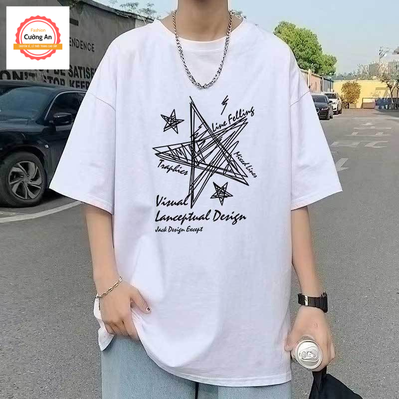 Áo thun nam, áo phông nam tay ngắn, tay lỡ cổ tròn chất cotton dày dặn thoáng mát  ATN010 - Cường An Fashion