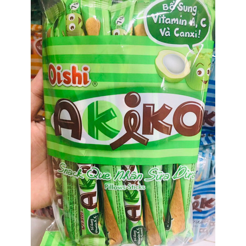 Bánh Que Snack Akiko Oishi Nhân Sữa 160G