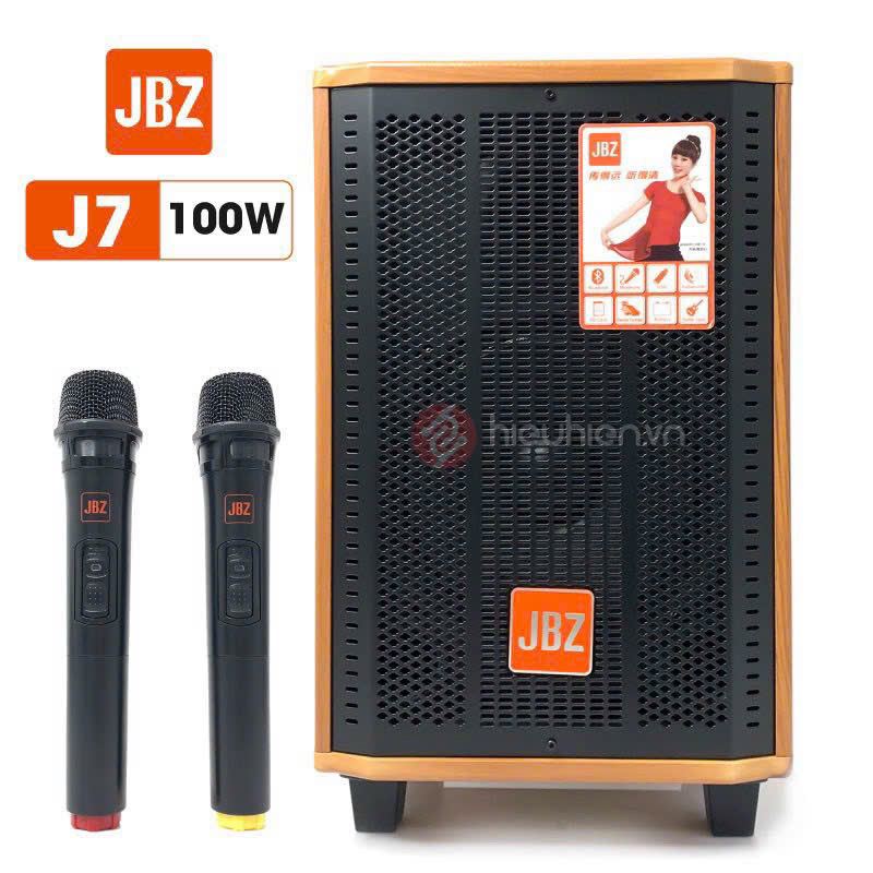 Loa kéo JBZJ7 100W tặng kèm 2 micro karaoke ko dây