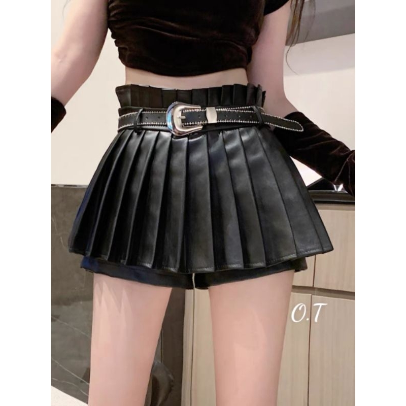 Chân váy da ngắn QC hot girl