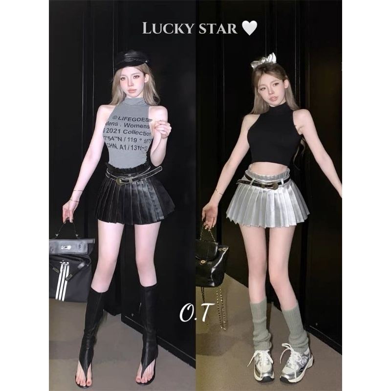 Chân váy da ngắn QC hot girl