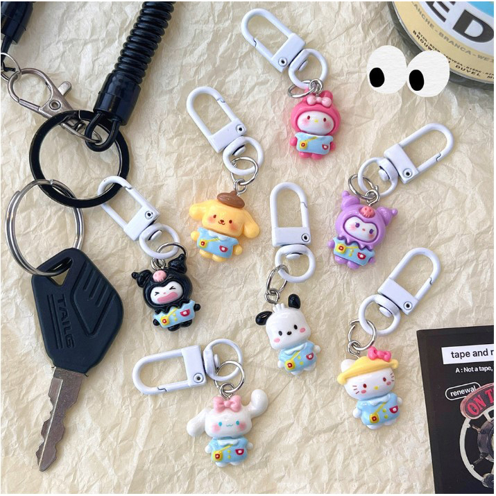 Móc khoá hình hoạt hình dễ thương, móc chìa khoá phong cách hàn quốc đáng yêu