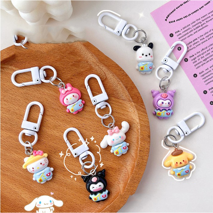 Móc khoá hình hoạt hình dễ thương, móc chìa khoá phong cách hàn quốc đáng yêu