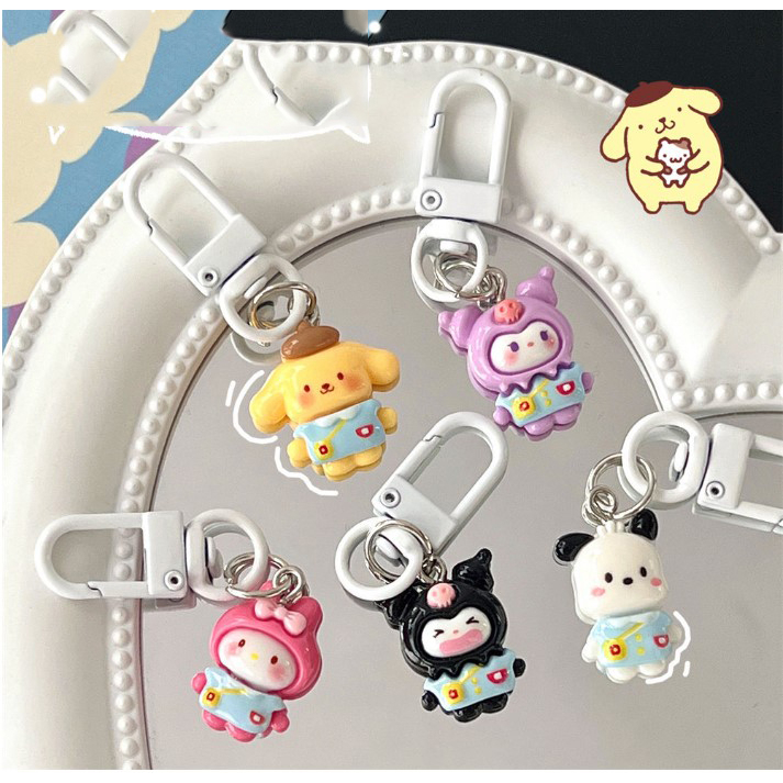 Móc khoá hình hoạt hình dễ thương, móc chìa khoá phong cách hàn quốc đáng yêu