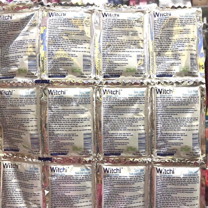 Sữa tắm Witchi con dê dây 24 gói