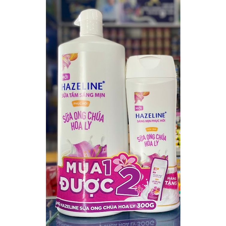 Sữa tắm Hazeline mua 1 chai 1kg Tặng chai 300g