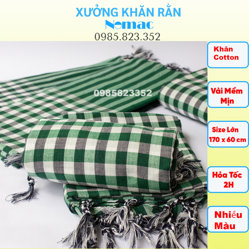 Khăn rằn Nam bộ - Campuchia size lớn 170x60cm/ Khăn đi phượt Nomac - Vải dày mềm mịn/ MÃ N72