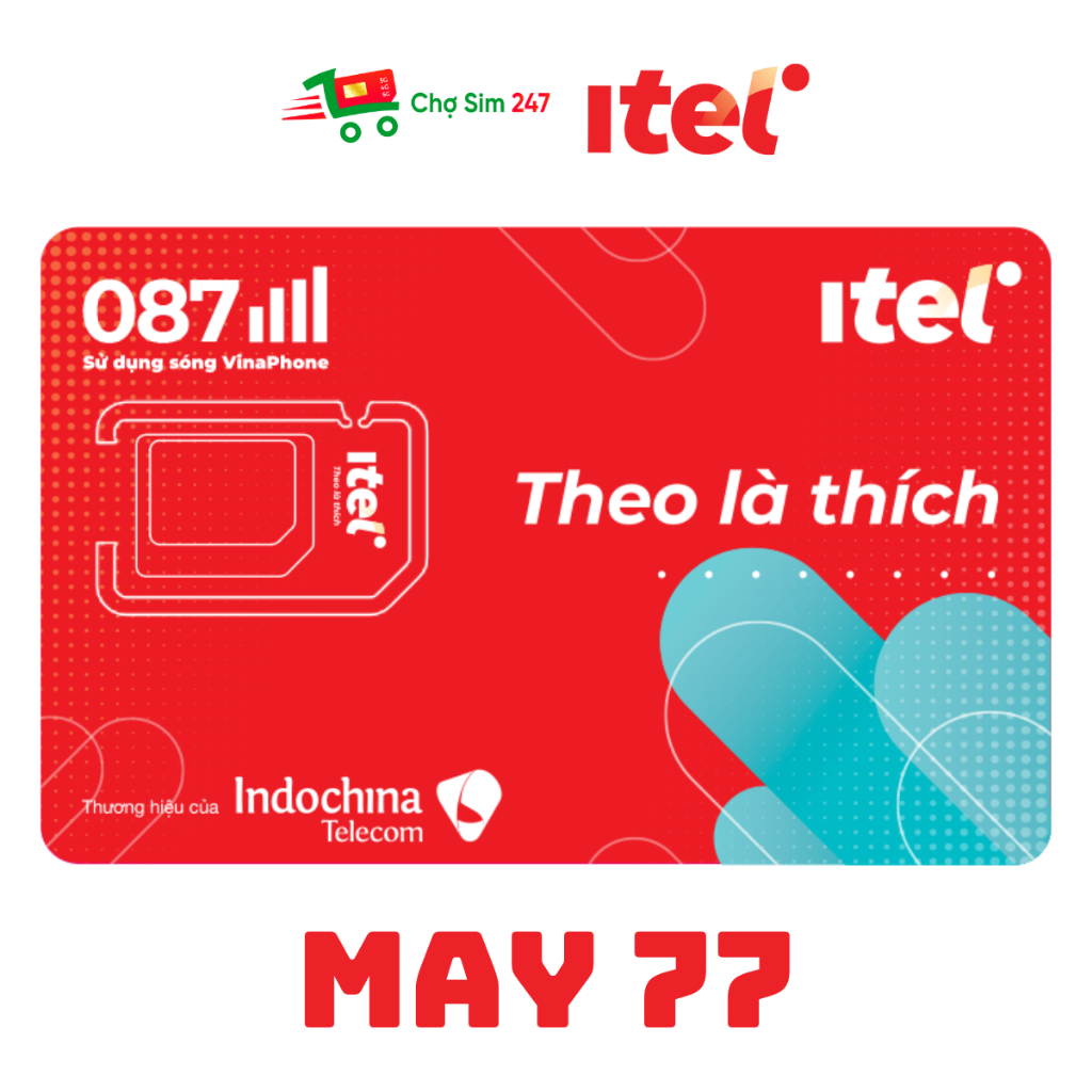 Sim iTel MAY Vinaphone - Sim 4G thoải mái DATA không lo GIẬT LAG dành cho điện thoại, máy tính bảng, phát wifi