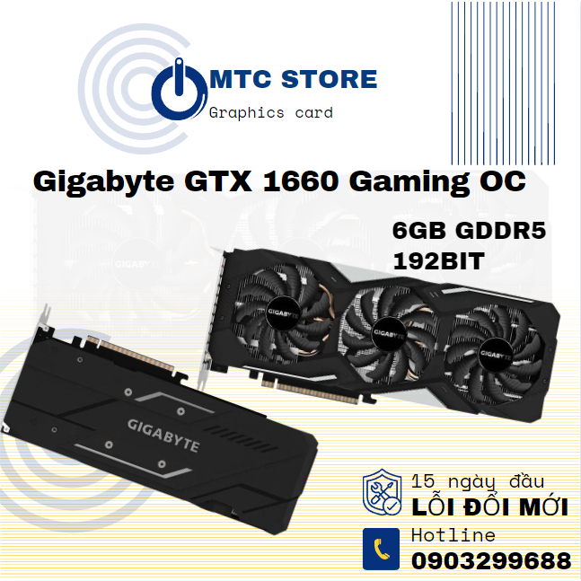 Card Màn Hình Cũ Gigabyte GTX 1660 Gaming OC 6G cũ