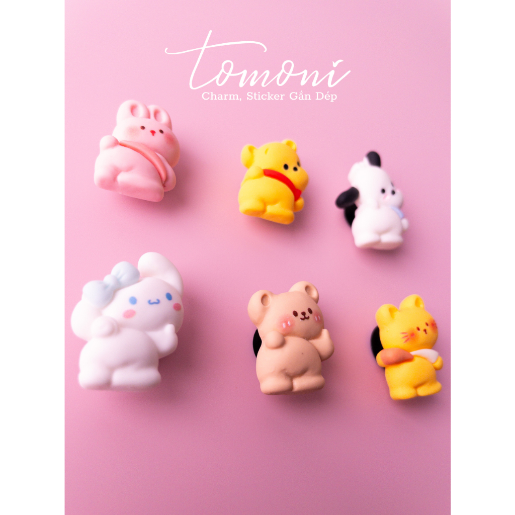 Nút Gắn Sticker Gắn Dép, Hình Charm Trang Trí DIY Hình Động Vật Dễ Thương - HQ62