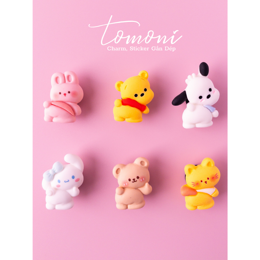 Nút Gắn Sticker Gắn Dép, Hình Charm Trang Trí DIY Hình Động Vật Dễ Thương - HQ62