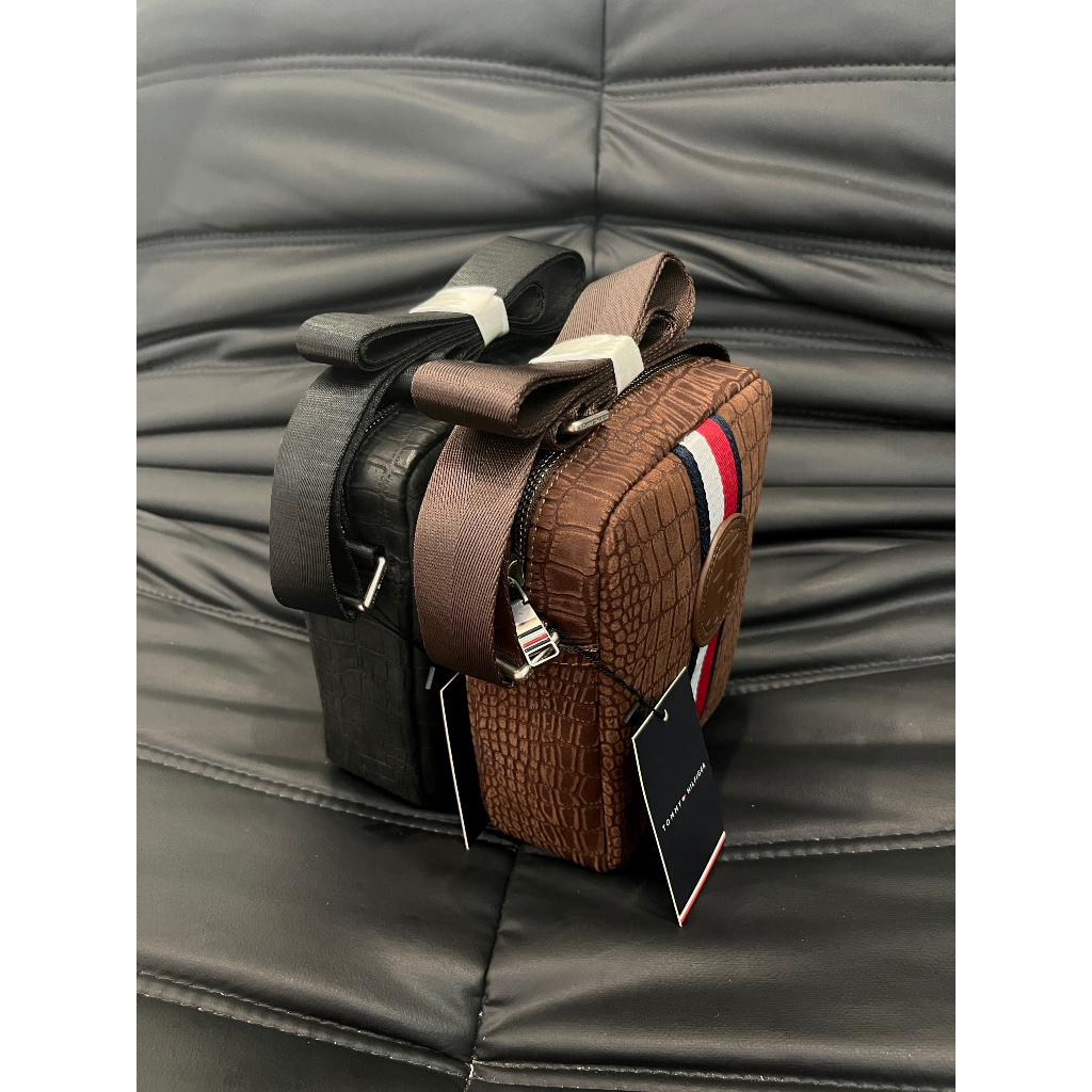 Túi đeo chéo nam tom my vân cá sấu xuất xịn size 17cm*7cm*20cm
