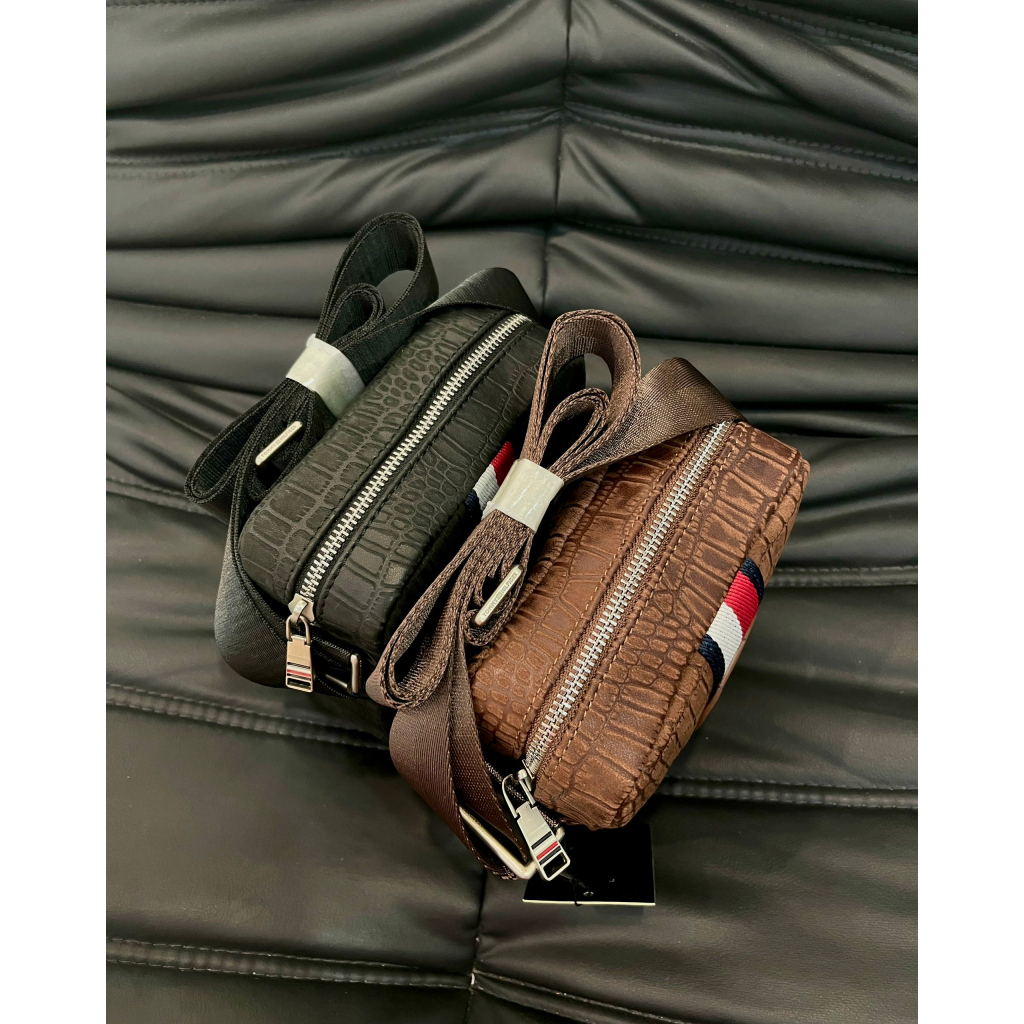 Túi đeo chéo nam tom my vân cá sấu xuất xịn size 17cm*7cm*20cm