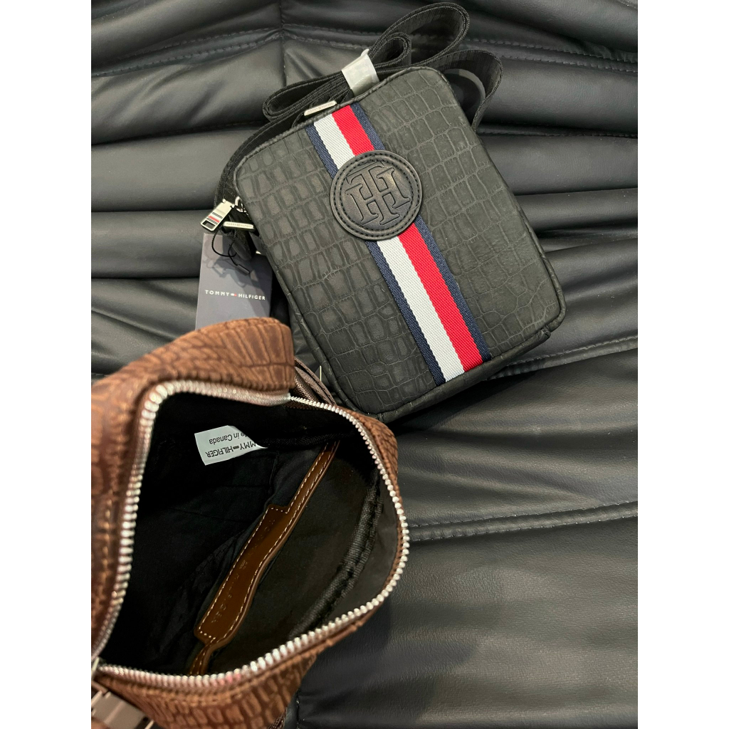 Túi đeo chéo nam tom my vân cá sấu xuất xịn size 17cm*7cm*20cm