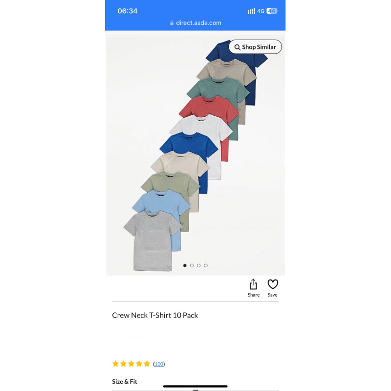 Tách set 5 hoặc 10 áo George UK