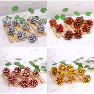 Set 9 Quả Thông Khô THONG02 Decor Trang Trí Cây Thông Noel Giáng Sinh (Có Dây Treo)