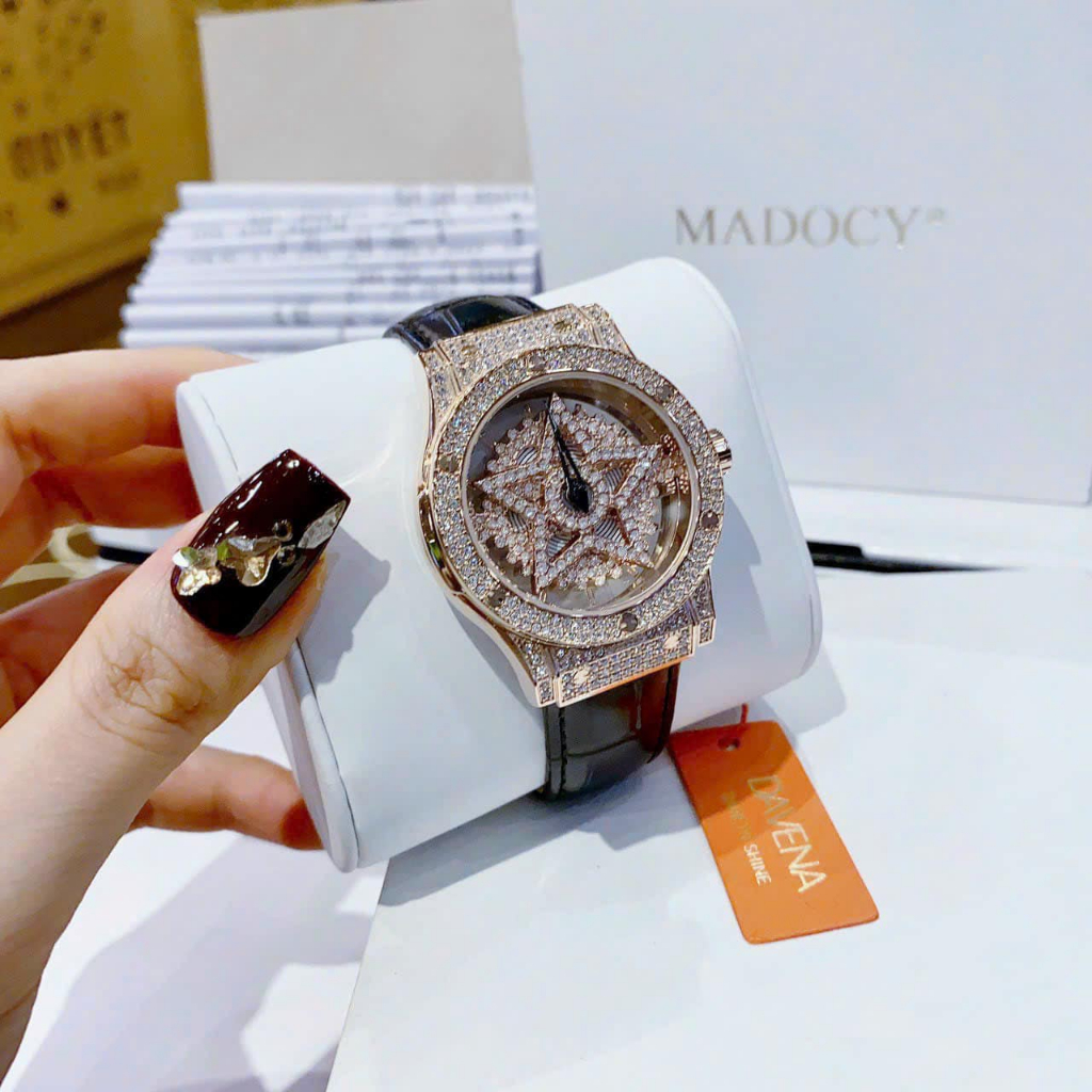 Đồng hồ nữ Ngôi Sao mặt xoay, mẫu HOT 2023 Ảnh thật, dây da bò mềm đeo êm tay - Bảo hành 12 tháng chất lượng sản phẩm