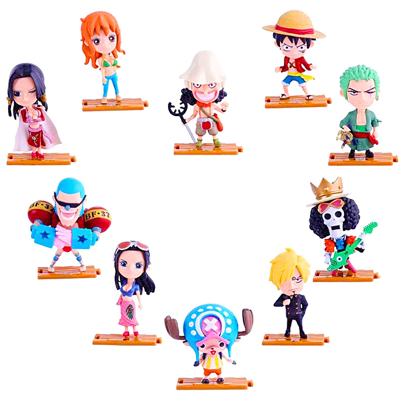 Bộ 10 Mô Hình One Piece Chibi Vương Quốc Wano, Cao 9cm, Mô Hình Decor Trang Trí, Bộ Sưu Tập Nhân Vật Yêu Thích