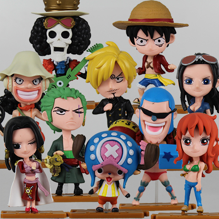 Bộ 10 Mô Hình One Piece Chibi Vương Quốc Wano, Cao 9cm, Mô Hình Decor Trang Trí, Bộ Sưu Tập Nhân Vật Yêu Thích