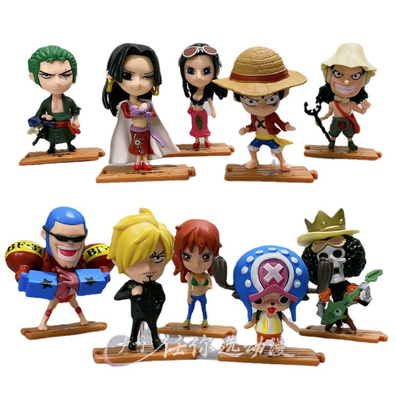 Bộ 10 Mô Hình One Piece Chibi Vương Quốc Wano, Cao 9cm, Mô Hình Decor Trang Trí, Bộ Sưu Tập Nhân Vật Yêu Thích