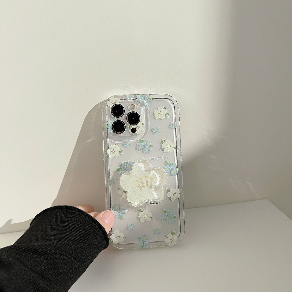 Giá đỡ điện thoại, pop iring griptok Hình Bông Hoa Kim Tuyến