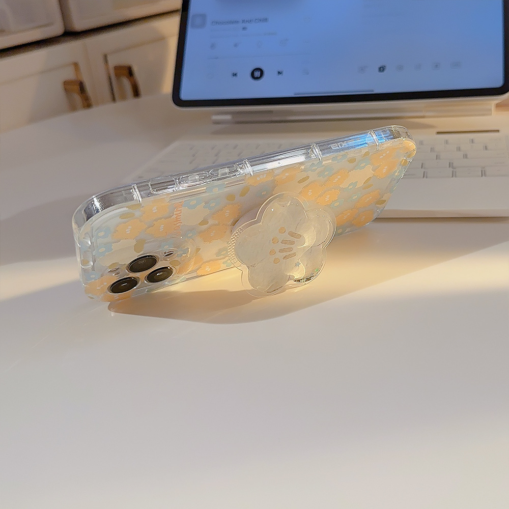 Giá đỡ điện thoại, pop iring griptok Hình Bông Hoa Kim Tuyến