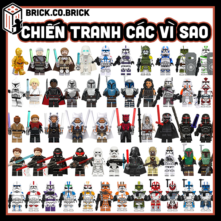 Đế Chế Giữa Các Vì Sao Star Wars Đồ chơi lắp ráp mô hình nhân vật Không Gian Darth Maul Amidala Chewbacca STT-27