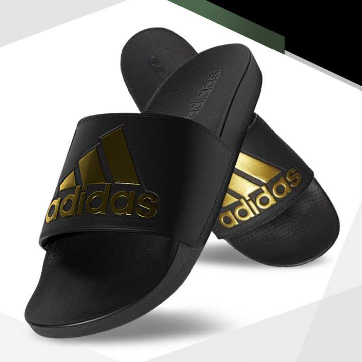 Dép adidas comfort plus Logo thẻ treo chip từ RFID hãng bịch niêm phong, công nghệ Cloudfoam siêu êm - Aries Sốp