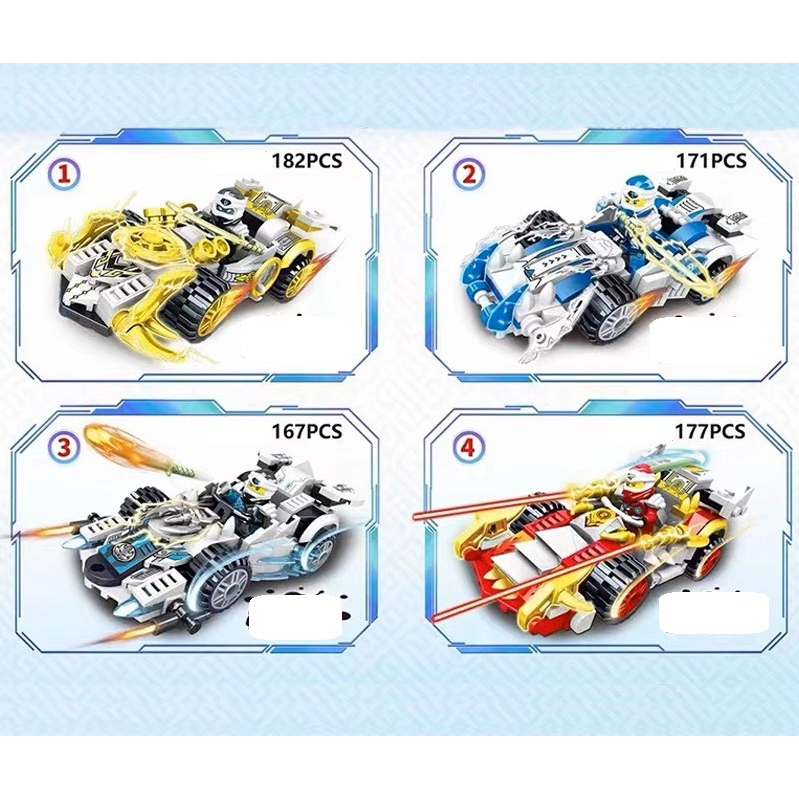Đồ chơi lăp ráp Ninjago quái xế trực thăng. Lắp ráp mô hình Ninjago xe đua tốc độ 169 PCS