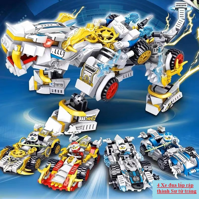 Đồ chơi lăp ráp Ninjago quái xế trực thăng. Lắp ráp mô hình Ninjago xe đua tốc độ 169 PCS