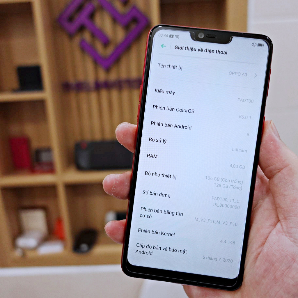 Điện thoại Oppo A3 ram 4G 128G - Helio P60 màn 6.2 FullHD