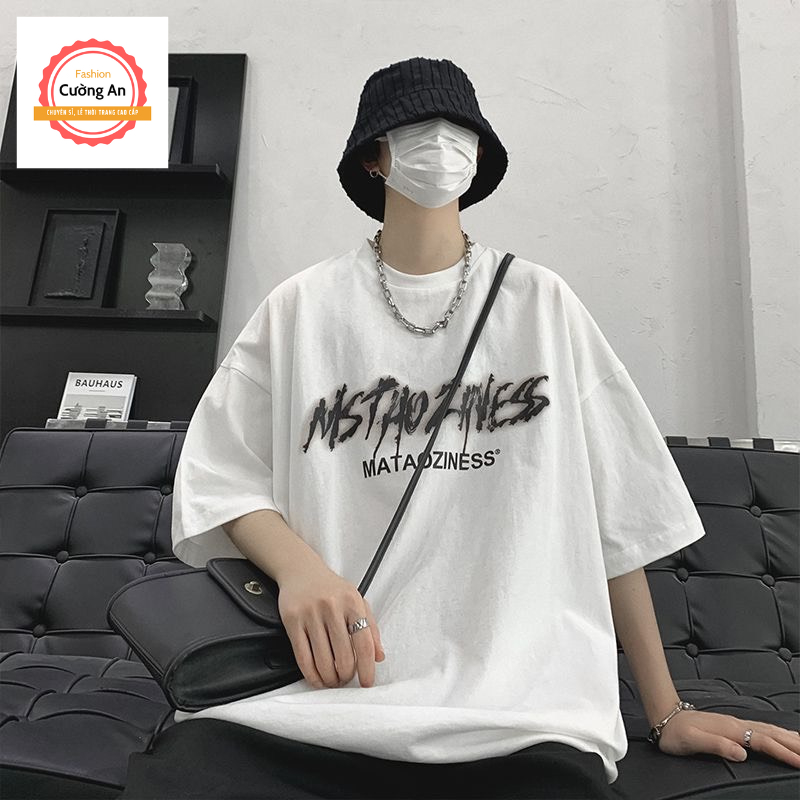 Áo thun nam, áo phông nam tay ngắn, tay lỡ cổ tròn chất cotton dày dặn thoáng mát  ATN013 - Cường An Fashion