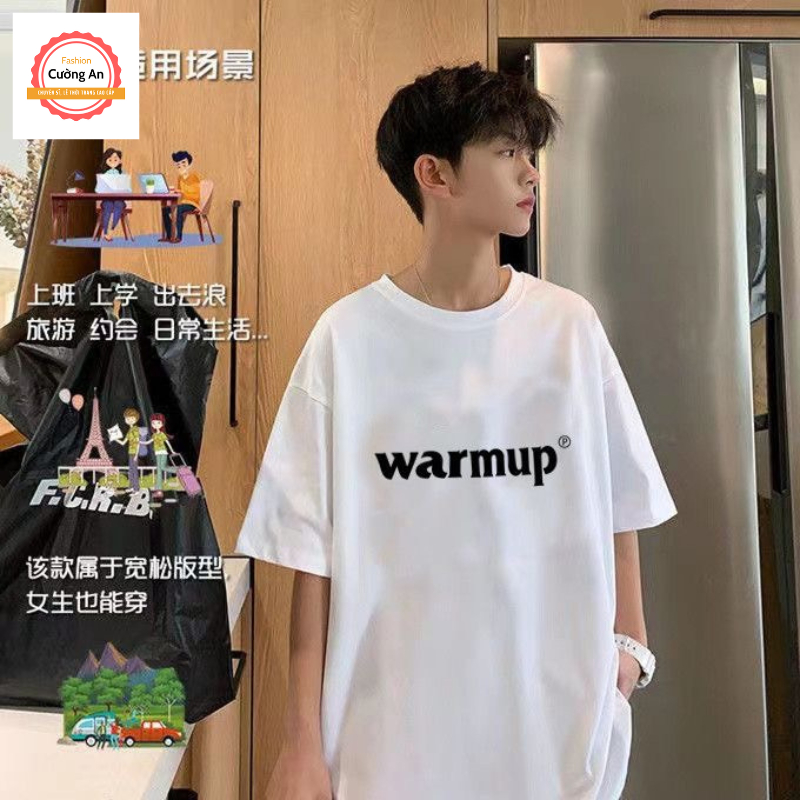 Áo thun nam, áo phông nam tay ngắn, tay lỡ cổ tròn chất cotton dày dặn thoáng mát  ATN013 - Cường An Fashion