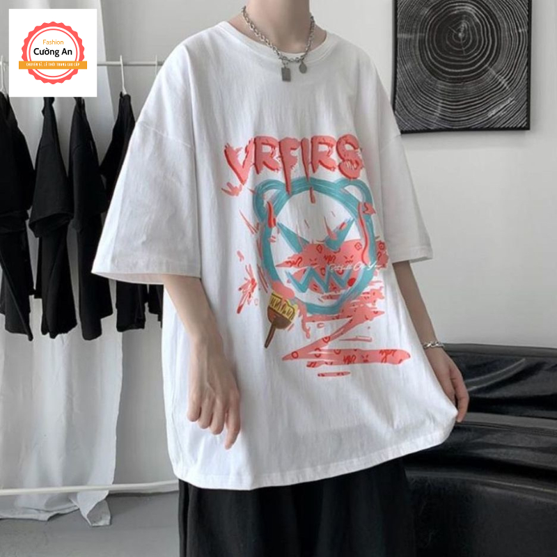 Áo thun nam, áo phông nam tay ngắn, tay lỡ cổ tròn chất cotton dày dặn thoáng mát  ATN013 - Cường An Fashion