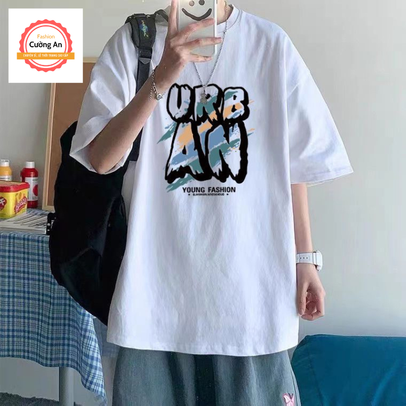 Áo thun nam, áo phông nam tay ngắn, tay lỡ cổ tròn chất cotton dày dặn thoáng mát  ATN015 - Cường An Fashion