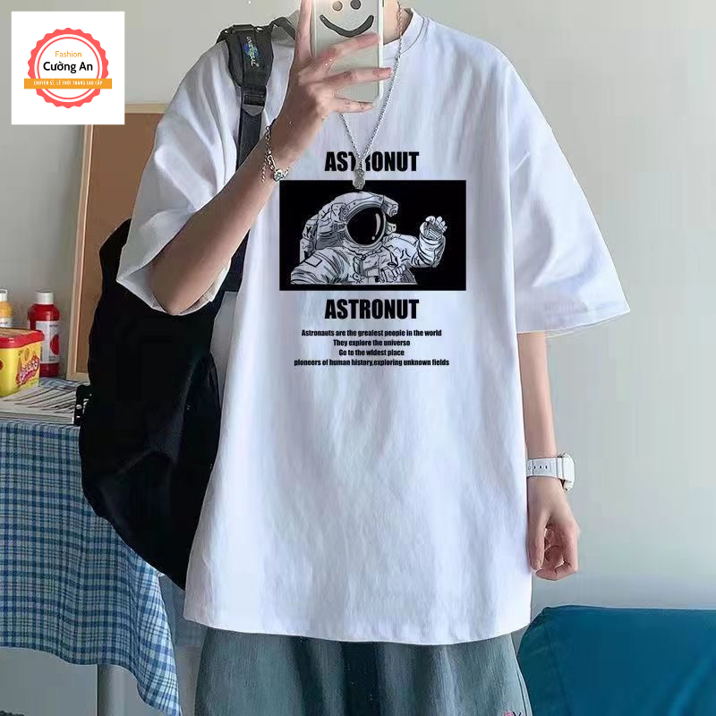 Áo thun nam, áo phông nam tay ngắn, tay lỡ cổ tròn chất cotton dày dặn thoáng mát  ATN015 - Cường An Fashion