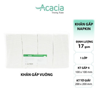 Giấy ăn gấp vuông Acacia kích thước 100x100 - bịch 1 kg