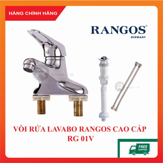 [ CHÍNH HÃNG] Vòi rửa mặt cao cấp, vòi chậu rửa mặt hàng đồng dày dặn nước mạnh Rangos RG-01V