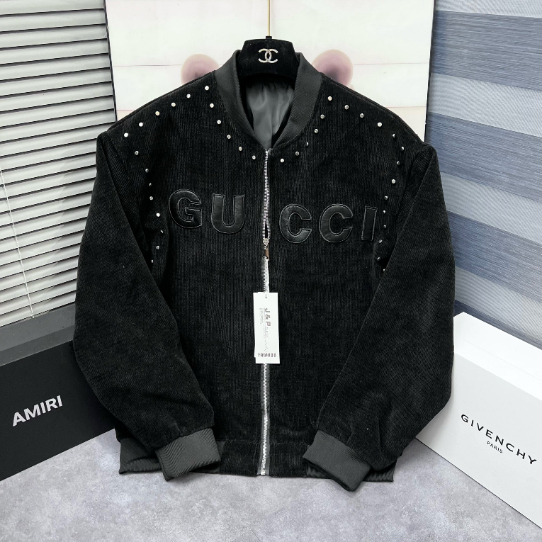 Áo khoác Gucc1 cao cấp, bomber 2 lớp thời trang