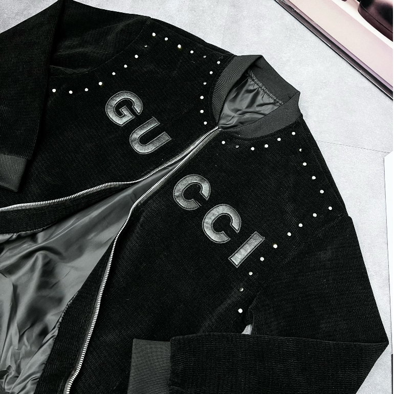 Áo khoác Gucc1 cao cấp, bomber 2 lớp thời trang