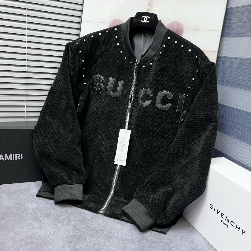 Áo khoác Gucc1 cao cấp, bomber 2 lớp thời trang