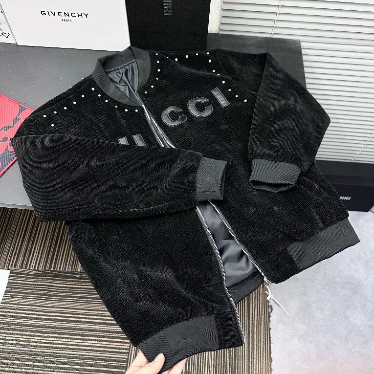 Áo khoác Gucc1 cao cấp, bomber 2 lớp thời trang