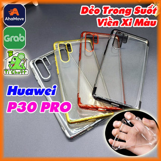 [Loại Tốt] Ốp Lưng Huawei P30 PRO Dẻo Trong Suốt Viền Xi Màu
