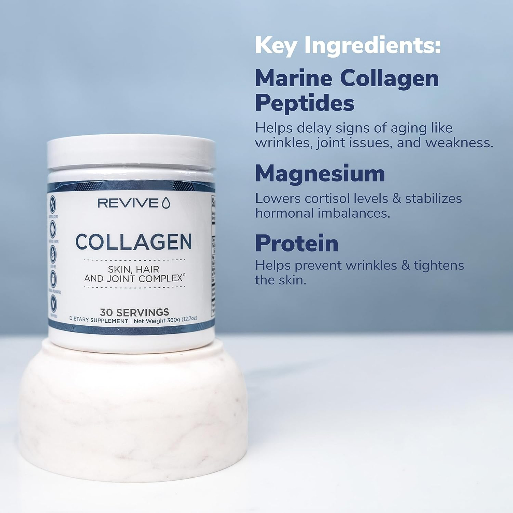 REVIVE Marine Collagen Peptides : Trẻ hóa da tóc móng và xương khớp by CBUM