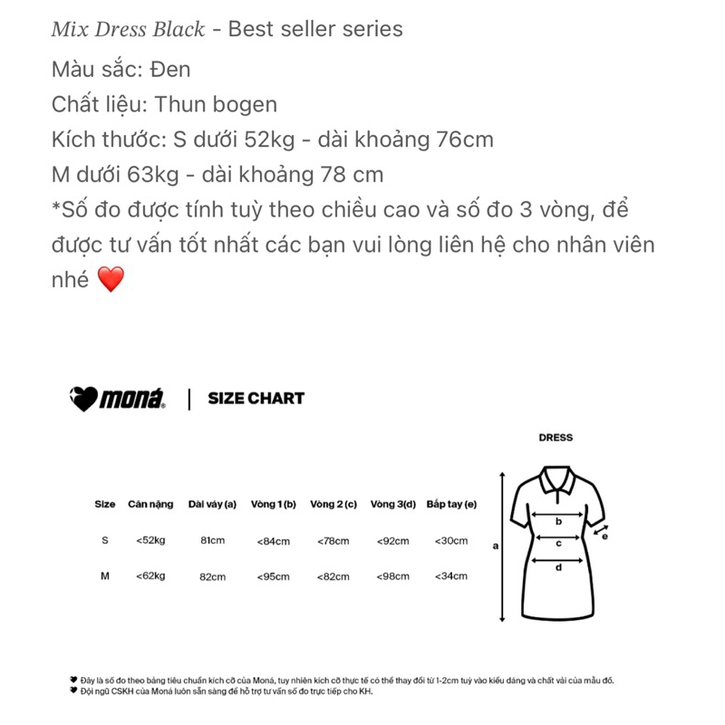Đầm ôm body polo MONÁ size M