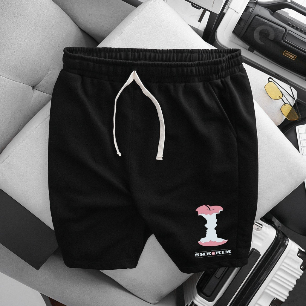 BIGSIZE - Quần short nỉ BB - Boiz nam màu đen vải nỉ bigsize 80 - 130kg